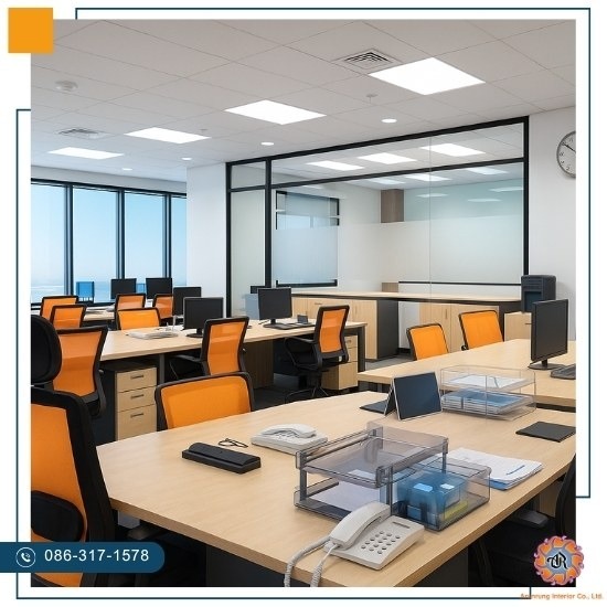 รับออกแบบตกแต่งภายในสำนักงาน (Office Interior Design) - บริษัทรับออกแบบ ตกแต่งภายใน - อรุณรุ่ง อินทีเรีย
